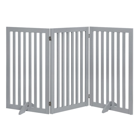Unipaws Classic Indoor Dog Gate Wooden Pet Safety Gate