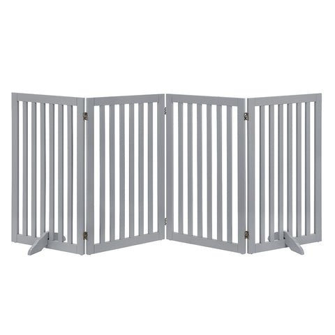 Unipaws Classic Indoor Dog Gate Wooden Pet Safety Gate