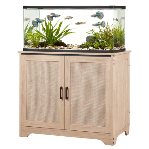 Wooden Aquarium,Fish Tank Stand with Storage Cabinet