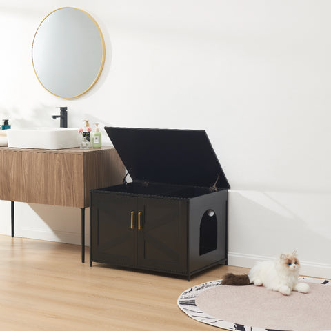Unipaws Cat Litter Box Enclosure - Top Opening