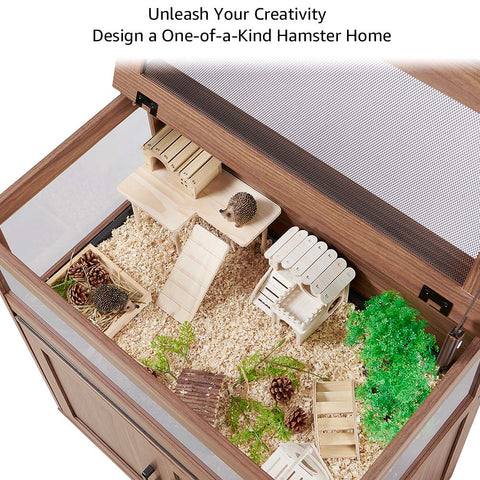 Unipaws Hamster Cage with Storage Cabinet
