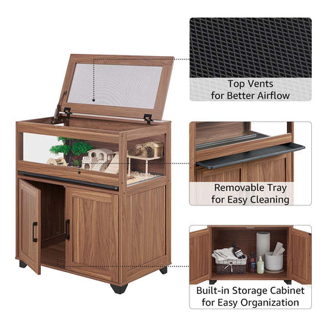 Unipaws Hamster Cage with Storage Cabinet