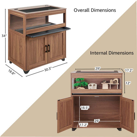 Unipaws Hamster Cage with Storage Cabinet