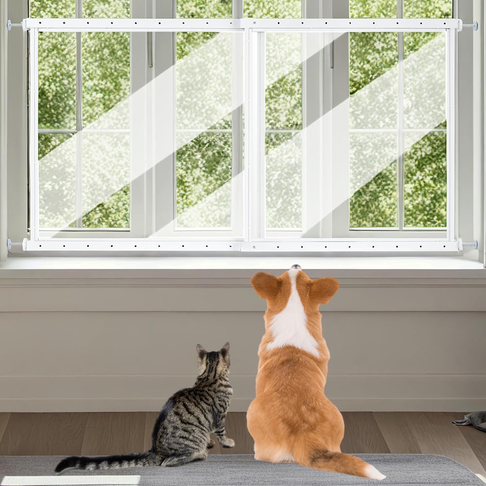 Picture of Unipaws Clear Pet Window Safety Guard – Pressure Mounted Acrylic ...