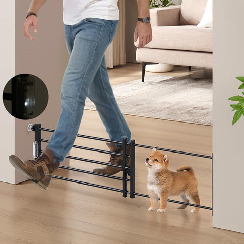 Expandable Step-Over Dog Gate with LED Light