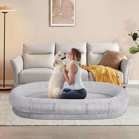 Human Dog Bed – Memory Foam, Plush, for People & Pets