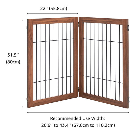 Unipaws Pet Playpen with Wire Extra Wide Panels Espresso(2 or 6 Panels)