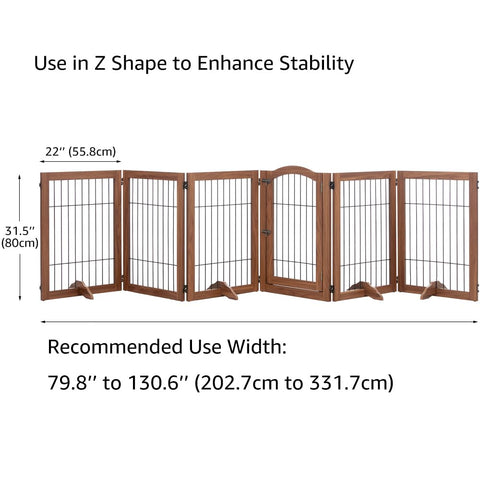 Unipaws Pet Playpen with Wire Extra Wide Panels Espresso(2 or 6 Panels)