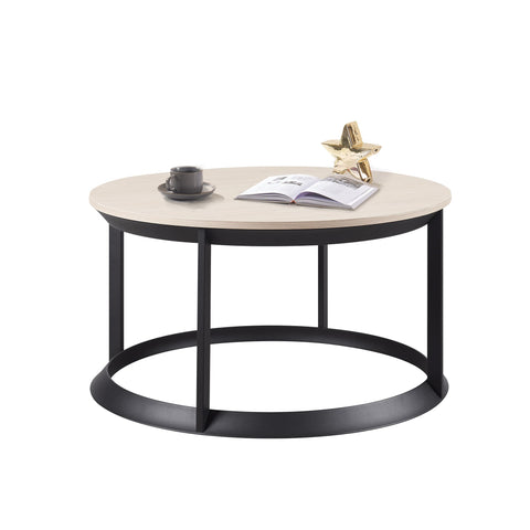 UniPawsStore2023_Rosary Blenn Round Coffee Table – Triangular Metal Frame