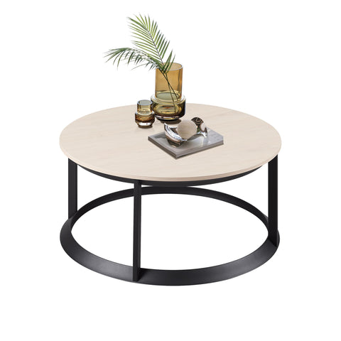 UniPawsStore2023_Rosary Blenn Round Coffee Table – Triangular Metal Frame