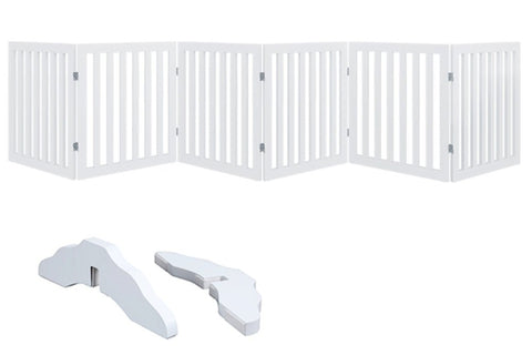 UniPawsStore2023_Unipaws Classic Indoor Dog Gate Wooden Pet Safety Gate