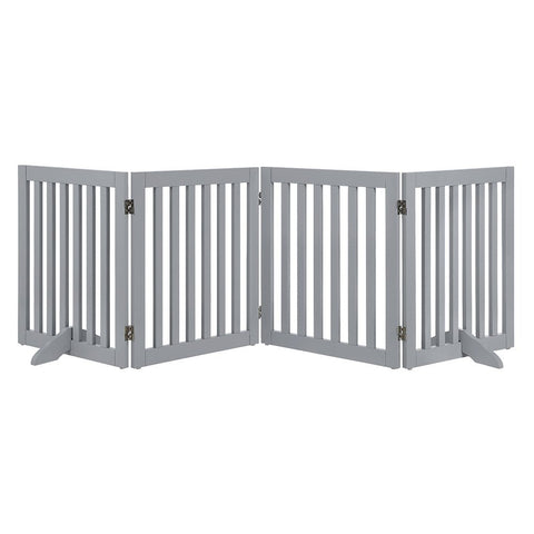 UniPawsStore2023_Unipaws Classic Indoor Dog Gate Wooden Pet Safety Gate