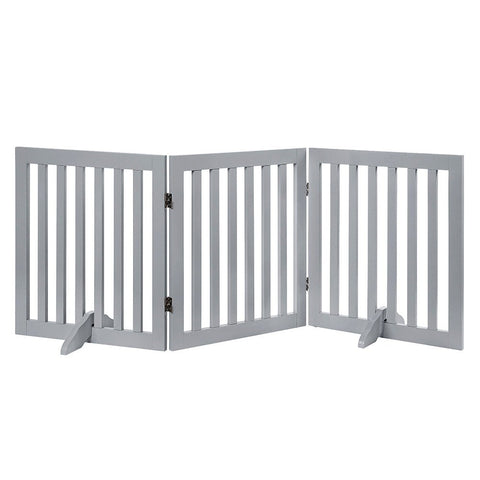 UniPawsStore2023_Unipaws Classic Indoor Dog Gate Wooden Pet Safety Gate