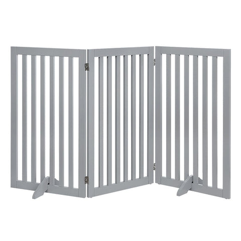 UniPawsStore2023_Unipaws Classic Indoor Dog Gate Wooden Pet Safety Gate