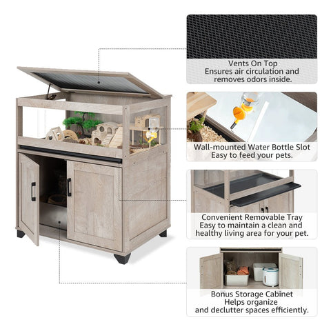 UniPawsStore2023_Unipaws Hamster Cage with Storage Cabinet
