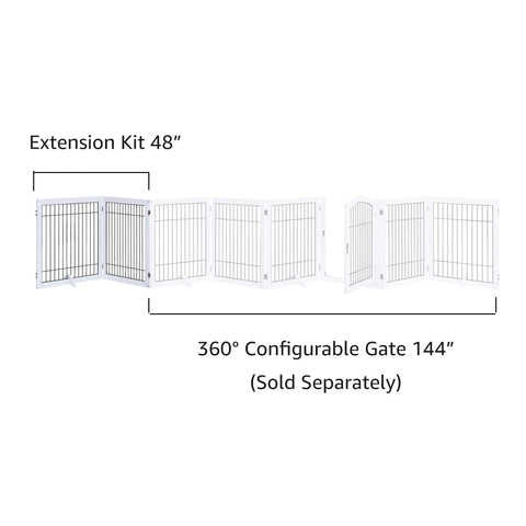 Unipaws Wood and wire Pet Playpen-4 Support Feet