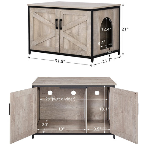 Unipaws Cat Litter Box Enclosure - Top Opening