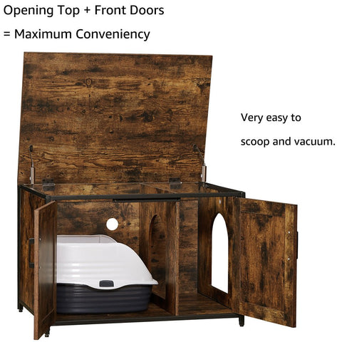 UniPawsStore2023_Unipaws Cat Litter Box Enclosure - Top Opening