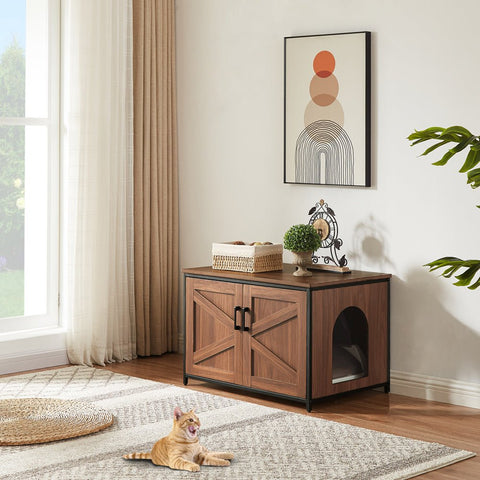 UniPawsStore2023_Unipaws Cat Litter Box Enclosure - Top Opening
