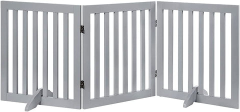 UniPawsStore2023_Unipaws Classic Indoor Dog Gate Wooden Pet Safety Gate