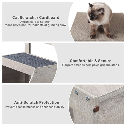 UniPawsStore2023_Unipaws Pet Bunk Bed with Removable Step for Dogs and Cats