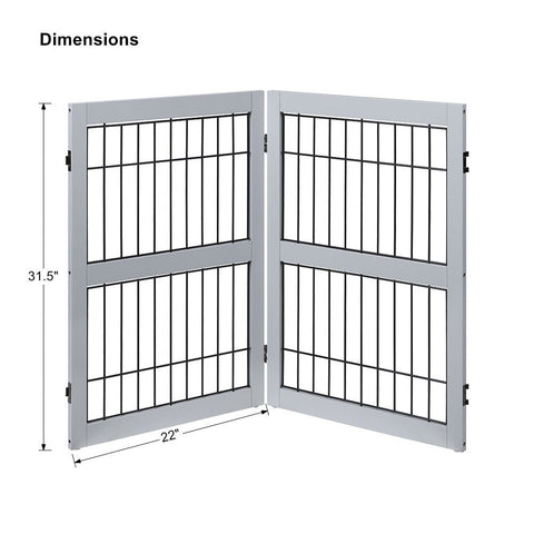 UniPawsStore2023_Unipaws Pet Playpen with Wood and Wire 6 Panels
