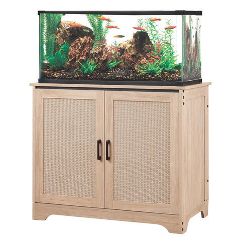 Wooden Aquarium,Fish Tank Stand with Storage Cabinet