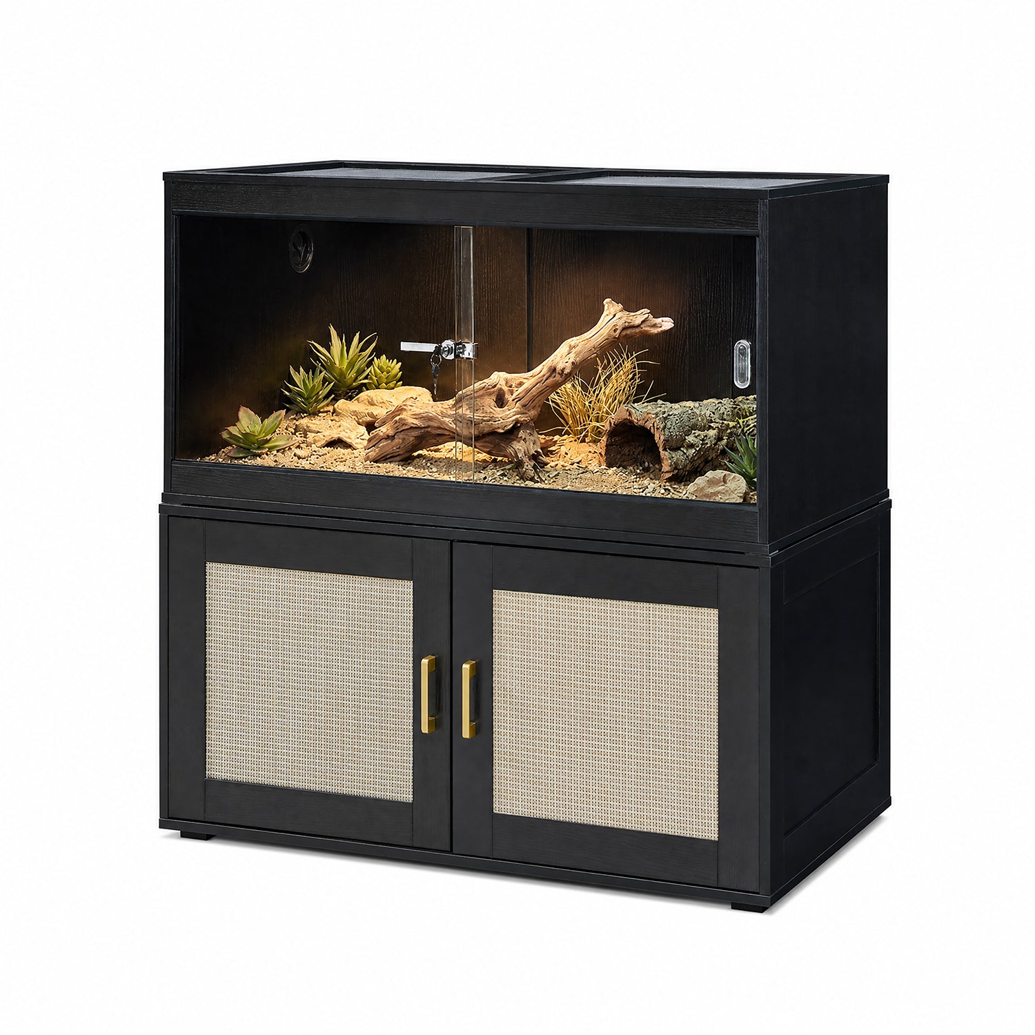 50/110 Gallon Reptile Tank Enclosure — Wooden Stackable