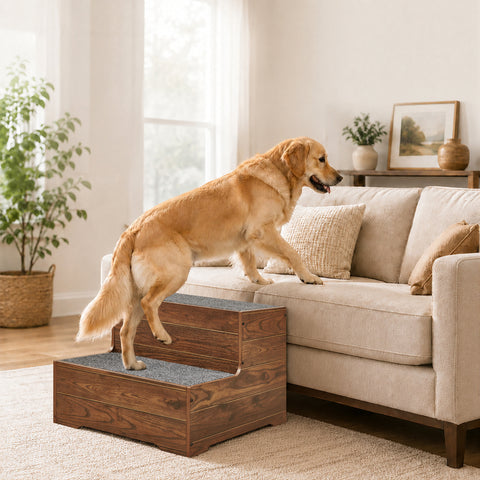Wooden Pet Stairs / Ramps – Non-Slip for Dogs & Cats