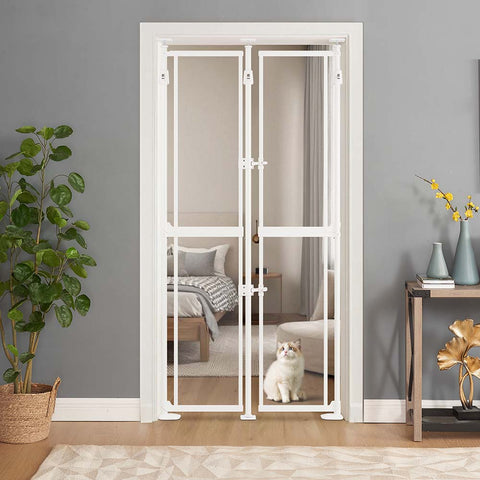 Transparent Clear Safety Cat Gate - Auto Closing