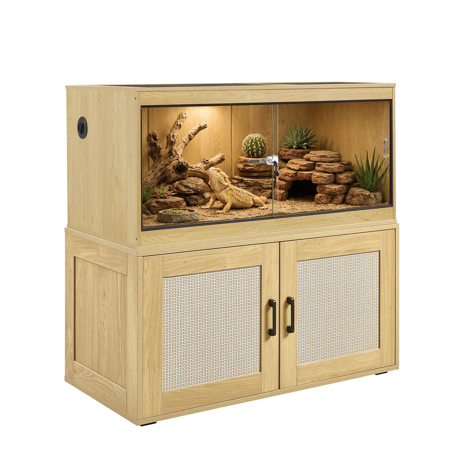 50/110 Gallon Reptile Tank Enclosure — Wooden Stackable