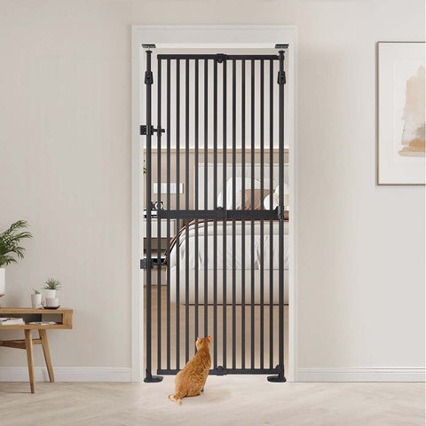 Unipaws Extra Tall Cat Gate - Black | Multiple Sizes
