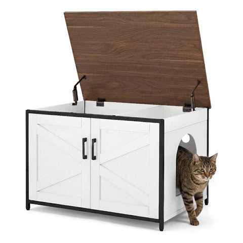 Unipaws Cat Litter Box Enclosure - Top Opening