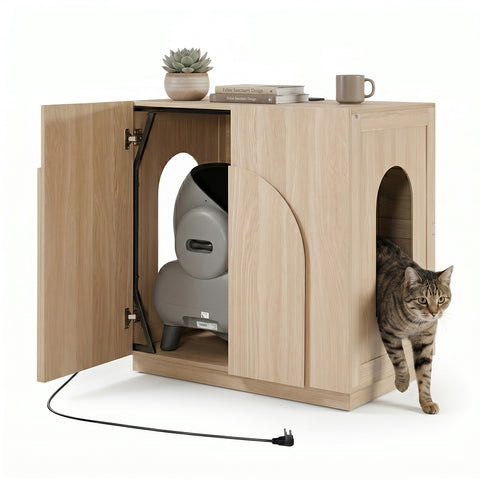 Furniture Style Tall Cat Litter Box Enclosure