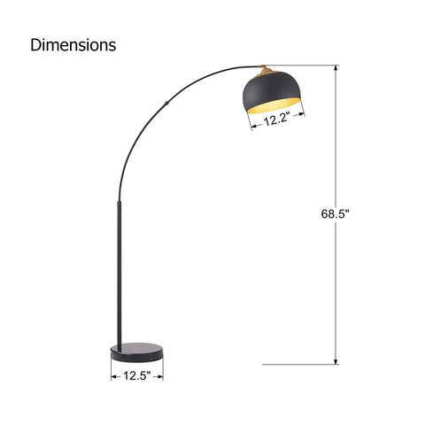 Unipaws 68.5" Modern Arched Floor Lamp