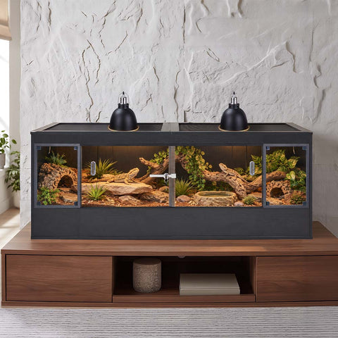 unipaws 140 Gallon Reptile Tank for Lizards, Bearded Dragon Enclosure Cage