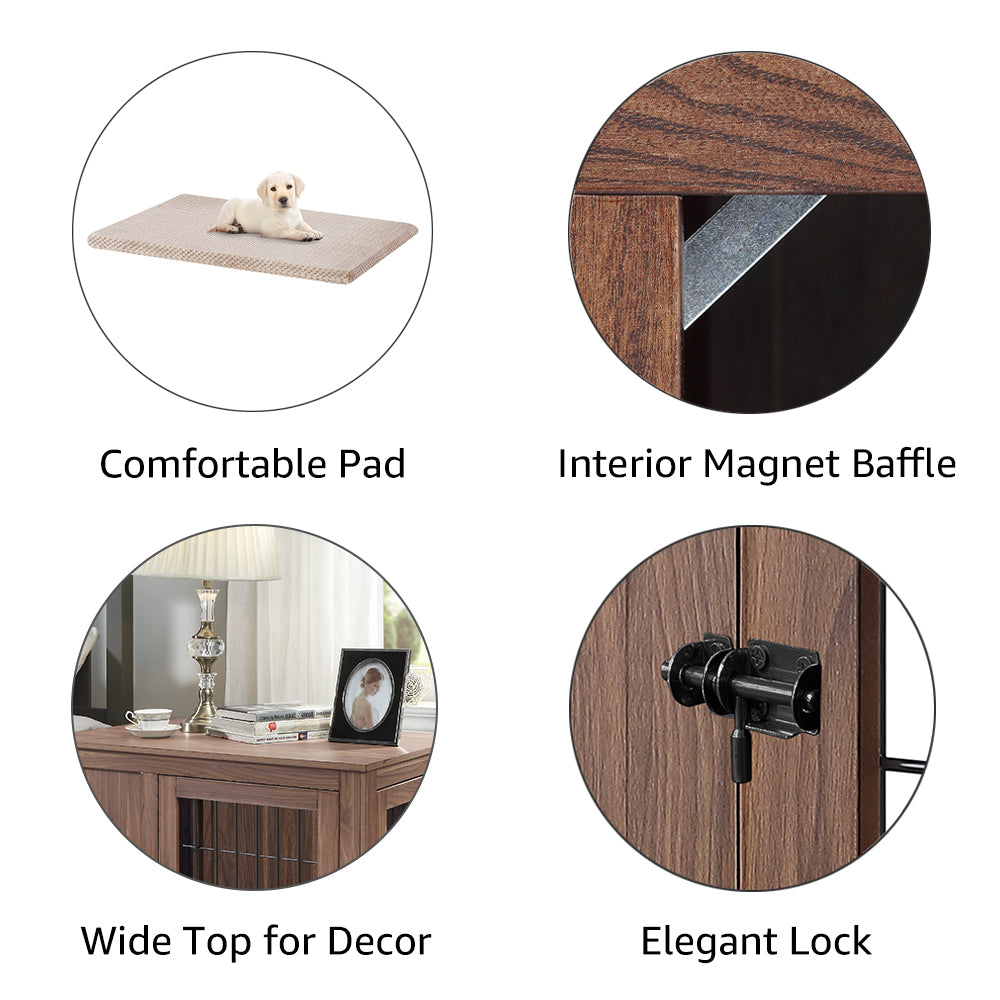 Unipaws Double Doors Dog Crate