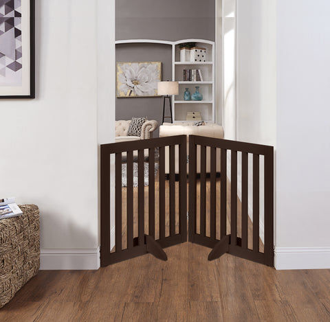 Unipaws Free Standing Wooden Pet Gate