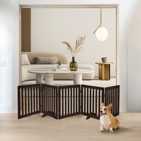 Unipaws Free Standing Wooden Pet Gate