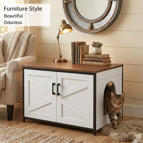 Unipaws Cat Litter Box Enclosure - Top Opening