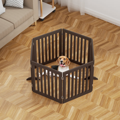 Unipaws Free Standing Wooden Pet Gate