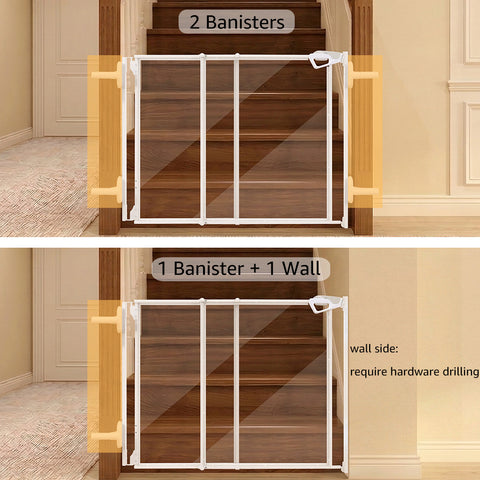 Unipaws Clear Dog Gate – for Doorways, Hallways & Stairs