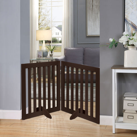 Unipaws Free Standing Wooden Pet Gate