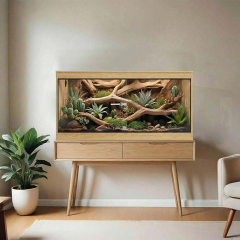Unipaws Stackable Reptile Tank Enclosure – Front Opening, Sliding Doors