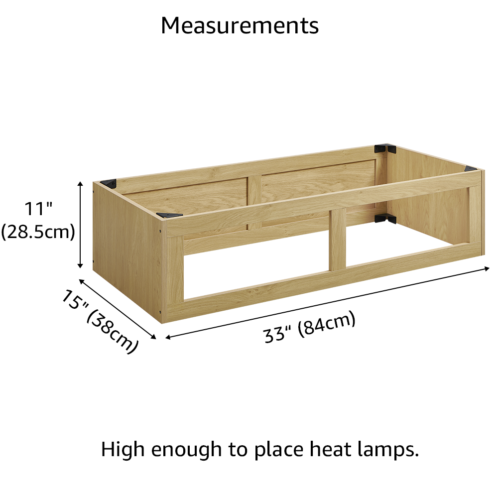 Unipaws Stackable Reptile Tank Enclosure – Front Opening, Sliding Doors