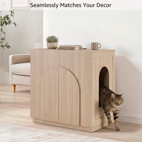 Furniture Style Tall Cat Litter Box Enclosure