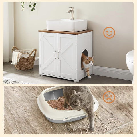 Cat Litter Box Enclosure & Bathroom Sink Cabinet