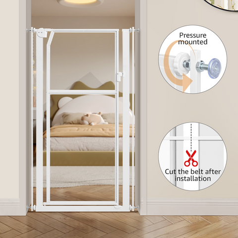 Unipaws Clear Acrylic 56" Extra Tall Pet Gate