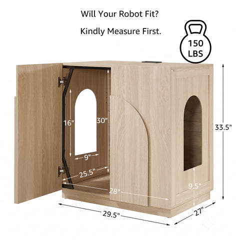 Furniture Style Tall Cat Litter Box Enclosure