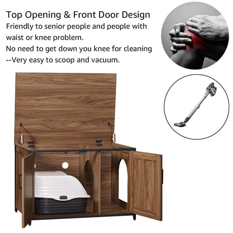 Unipaws Cat Litter Box Enclosure - Top Opening